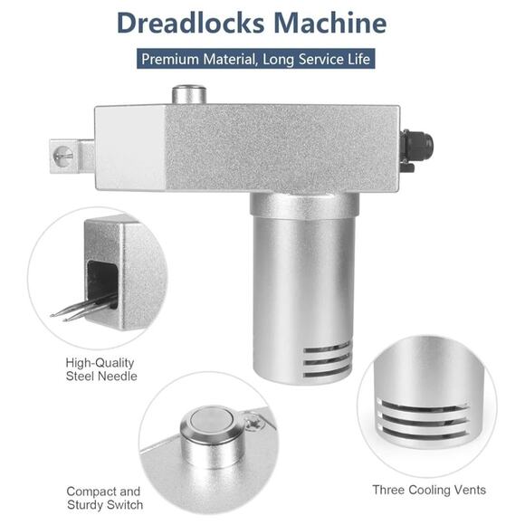 Dreadlock Machine Metal Electric Instant Portable Hair Dreadlocks, 110-240V - Picture 2 of 6